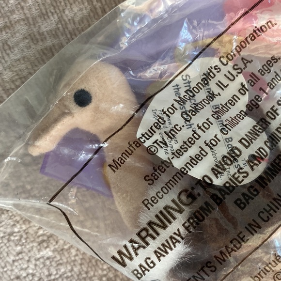 Ty Teenie Beanie Stretchy the Ostrich in Unopened Original Packaging with Tag - Picture 3 of 3